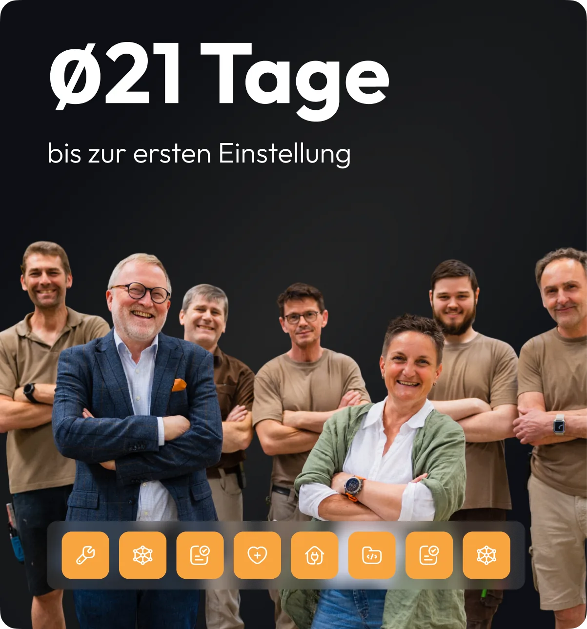 ø21 Tage bis zur ersten Einstellung